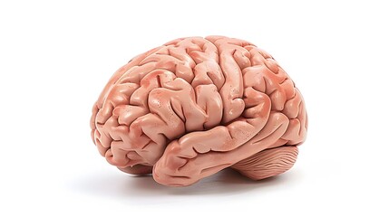 Fototapeta premium Isolated brain on white background with copy space.