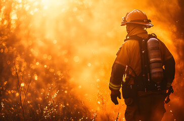 Fototapeta premium fireman at work