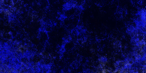 Abstract blue grunge background old wall graffiti with crack art in blue, abstract textured watercolor paint illustration deep dark blue and black background, nice blue dark space abstract background.