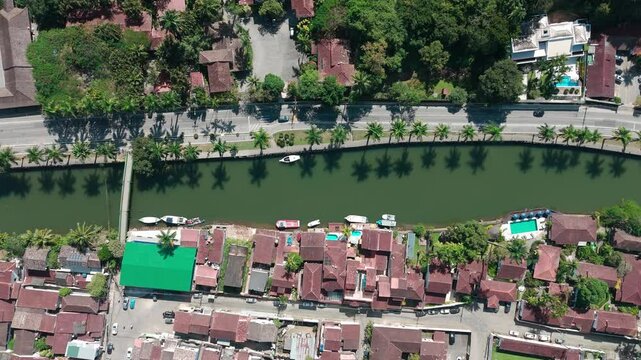 Imagens de drone da Cidade de Paraty, no Rio de Janeiro, Brasil