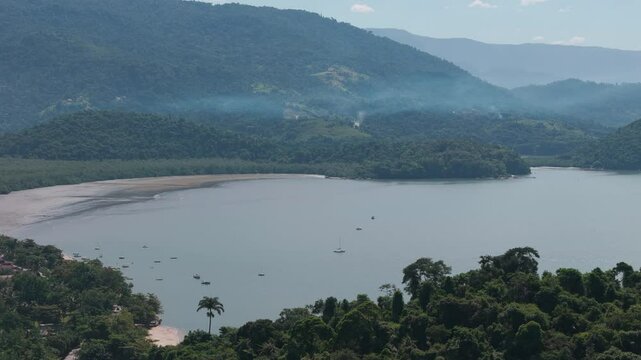Imagens de drone da Cidade de Paraty, no Rio de Janeiro, Brasil