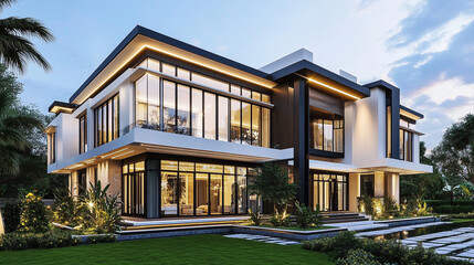 Fototapeta premium modern house in the city