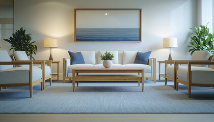 Fototapeta premium living interior with furniture