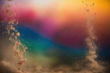 Blur Colorful Warm Rainbow Light Leaks with Dust Texture for Photo Overlay and Screen Filter