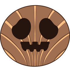 Halloween conchas clipart Mexican sweet bread illustration