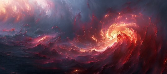 Fototapeta premium Cosmic mystery surrounding a black hole where 3D spacetime ripples and 2D light bends in a vector depiction that captures the sense of wonder and uncertainty