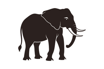 Obraz premium elephant cartoon isolated on white