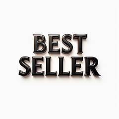3D typography of 'Best Seller' with a sleek and modern design.