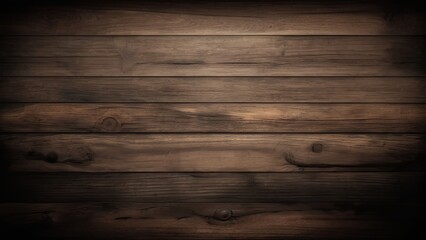 Dark brown wooden plank. Made with generative AI technology