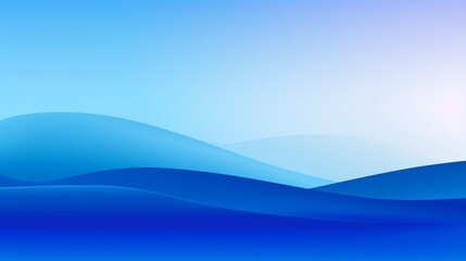 Soft waves of blue blend seamlessly into the horizon, illuminated by the warm glow of a rising sun. The tranquil scene evokes peacefulness and calm