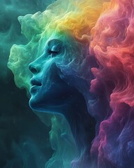 Prismatic Web of Cosmic Beings vast web of interconnected beings made of prismatic light each node a swirling vortex of impossible colors