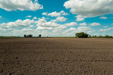 Fertilizer soil for growing plants. Mud on field. Agricultural industry. Soil for growing plants....