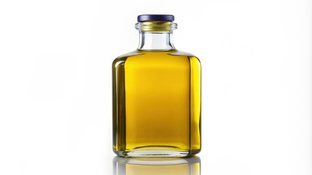 Square glass bottle of olive oil isolated on white background, olive oil, bottle, square, glass, isolated, white background
