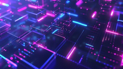 Obraz premium Abstract Neon Lights Background