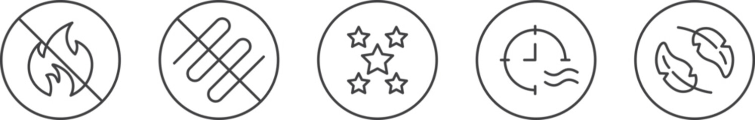 Fabric Specification Vector Icon Set
