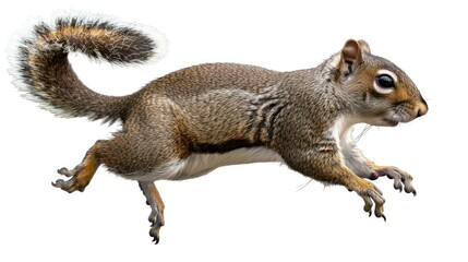 Obraz premium Squirrel in Mid-Air