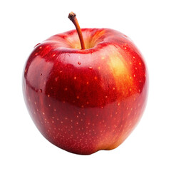Isolated Red Apple on Clear Background - Perfect for Graphic Design