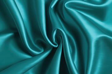 Obraz premium Vibrant Aqua Taffeta Fabric Texture Design for Canvas Art