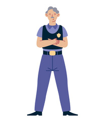 policeman in bullet proof vest