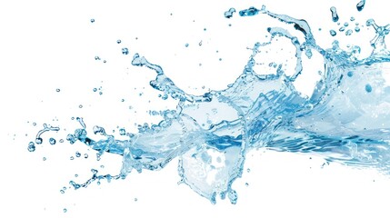 Water Splash with White Background