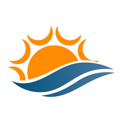 Sunset and sea logo