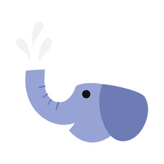 cute elephant cartoon illustration