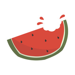 slice of watermelon illustration