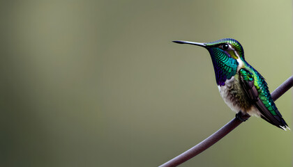 Obraz premium Brown-tailed Hummingbird (Amazilia tzacatl), flying, rainforest, cloud forest, northwestern Ecuador, Ecuador, South America