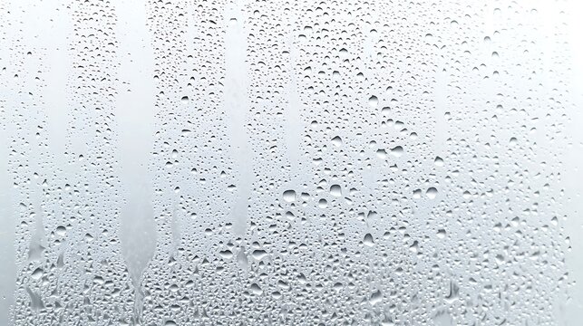 Water Droplets On Glass Window