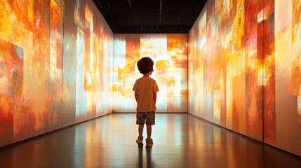 Futuristic Interactive 3D Maze with Dynamic 2D Painted Walls
