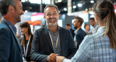 A man and two women at trade shows demonstrate products, effectively highlighting their features and benefits.