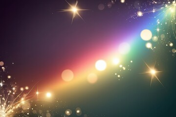 Fototapeta premium Whimsical Spectrum Effect with Sparkling Bokeh and Luminary Elements