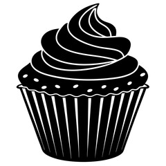 cupcake icon, cupcake vector silhouette