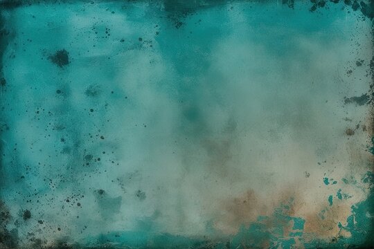 Aquamarine Grunge Background Aged Texture and Contaminated Design
