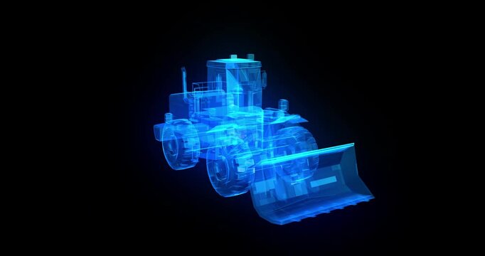 Technology mining shovel holographic projection