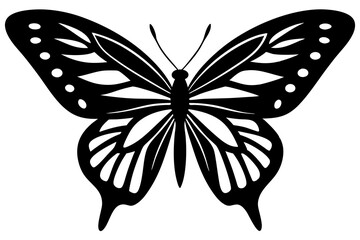 High-Quality Vector Art of a Butterfly Silhouette - Free Download