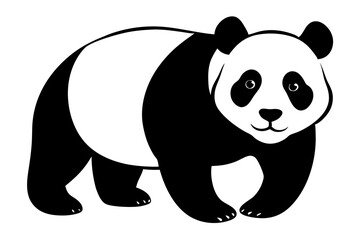Panda Silhouette Vector Art | High-Quality Downloadable Design