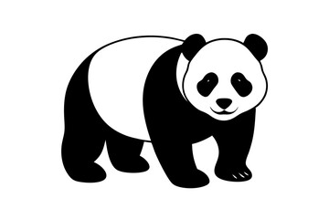 Panda Silhouette Vector Art | High-Quality Downloadable Design