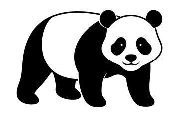 Panda Silhouette Vector Art | High-Quality Downloadable Design