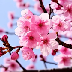 the AI Image Generator, beautiful simple stylized iconographic cherry blossom tree, completely