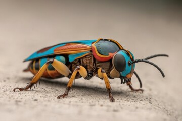 Fototapeta premium Colorful Stylized Insect Close-Up