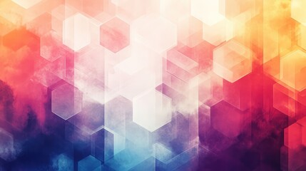 Geometric fusion of hexagons and triangles, with a gradient color palette blending into a unified abstract design.