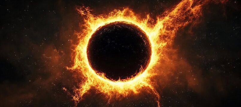 Black hole forming from the 3D stellar collapse of a massive star with 2D shockwaves radiating outward showing the dramatic transformation of matter into a singularity