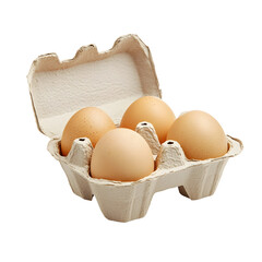 Egg Carton with White Background