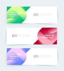 Geometric banner design with Vector presentation template.