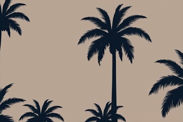 Fototapeta premium Modern Palm Silhouette Design for Stylish Visual Aesthetics