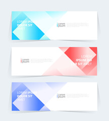 Fototapeta premium Geometric banner design with Vector presentation template.
