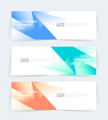 Geometric banner design with Vector presentation template.