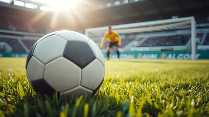 Soccer Goalkeeper Ready for Penalty Kick Close-Up