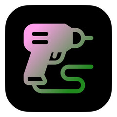 Editable electric drill, drilling machine vector icon. Construction, tools, industry. Part of a big icon set family. Perfect for web and app interfaces, presentations, infographics, etc